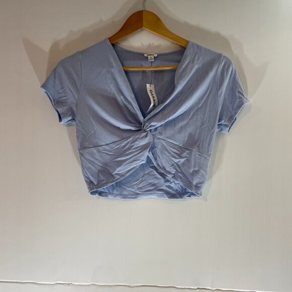 Garage Women's Blue Knot Crop Top-Sz L- NEW - Picture 1 of 3